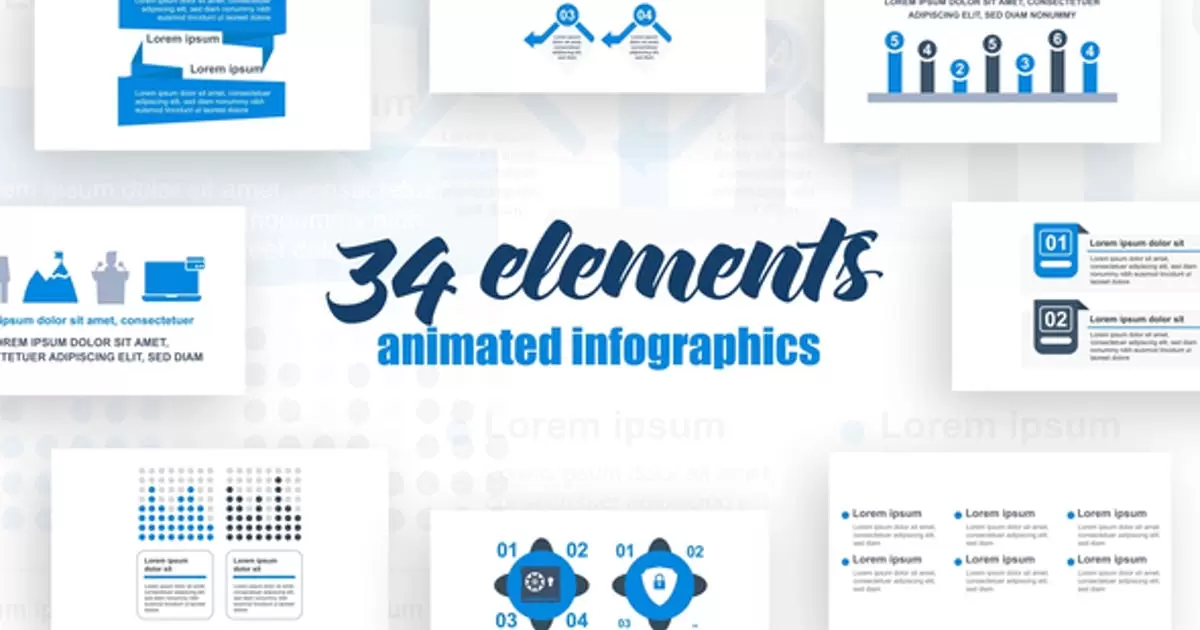 公司信息图表第30卷AE视频模版Corporate  Infographics Vol.30