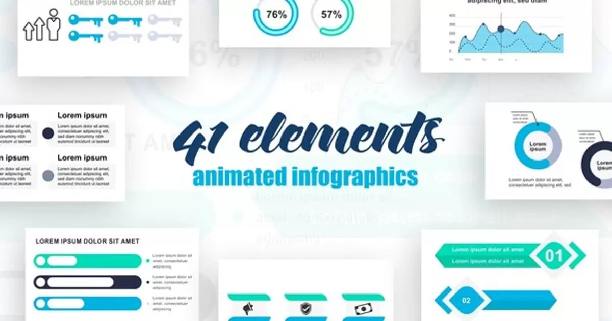 信息图表第20卷元素动画AE视频模版Infographics vol.20插图