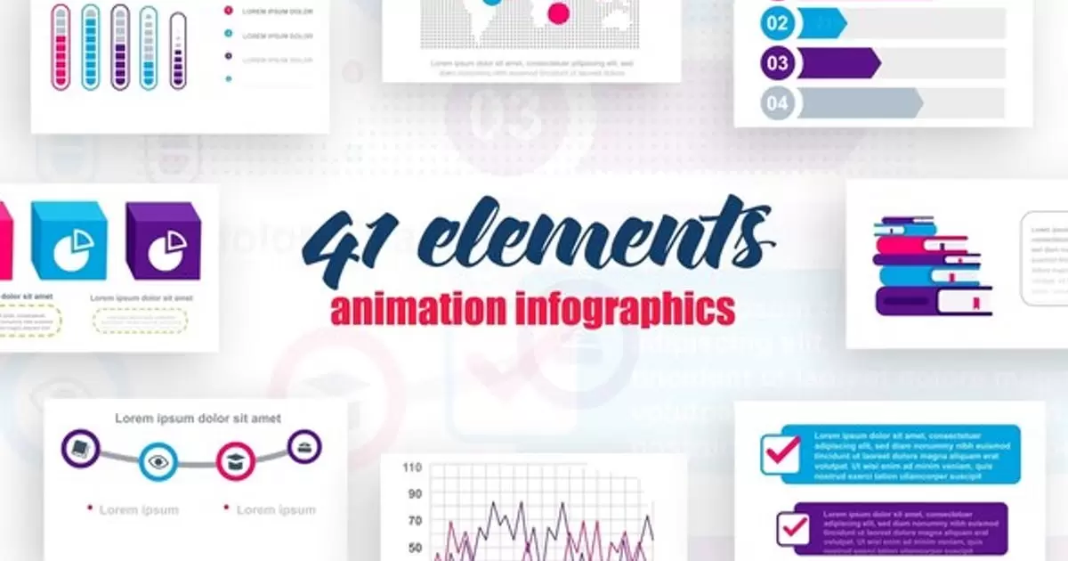 信息图表第8卷元素动画AE视频模版Infographics Vol.8