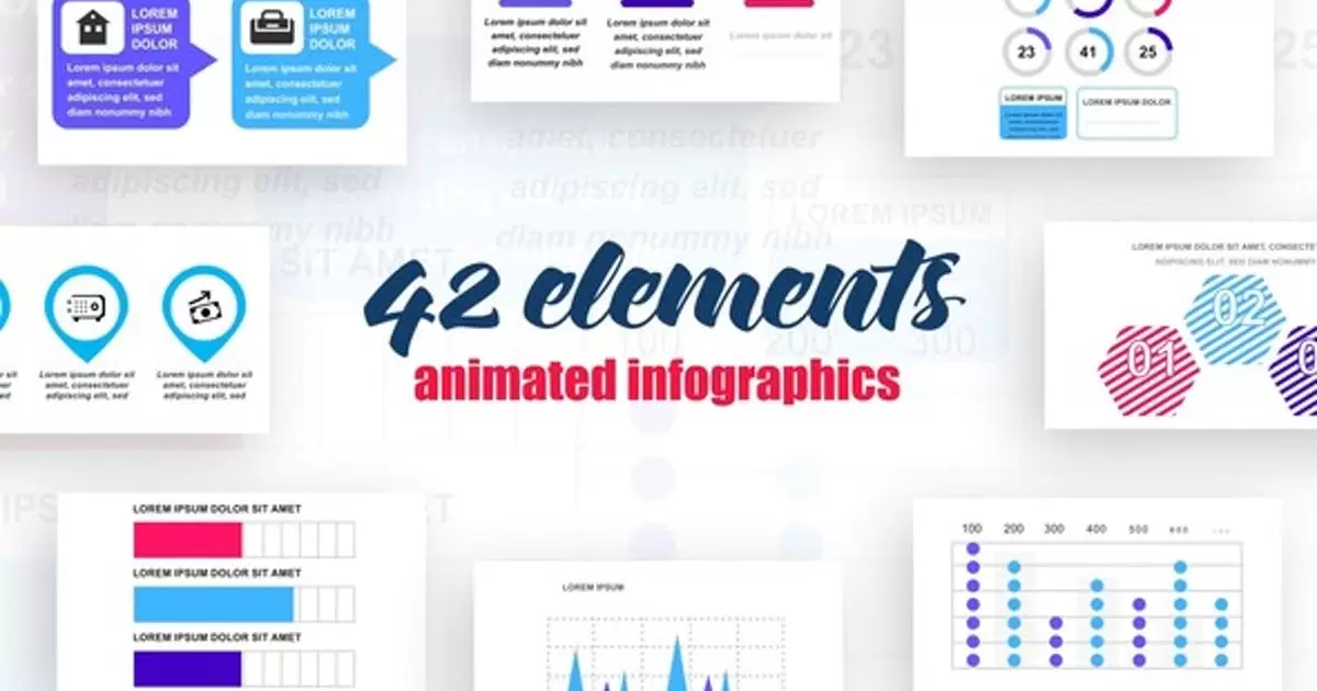 信息图表第6卷元素动画AE视频模版Infographics Vol.6