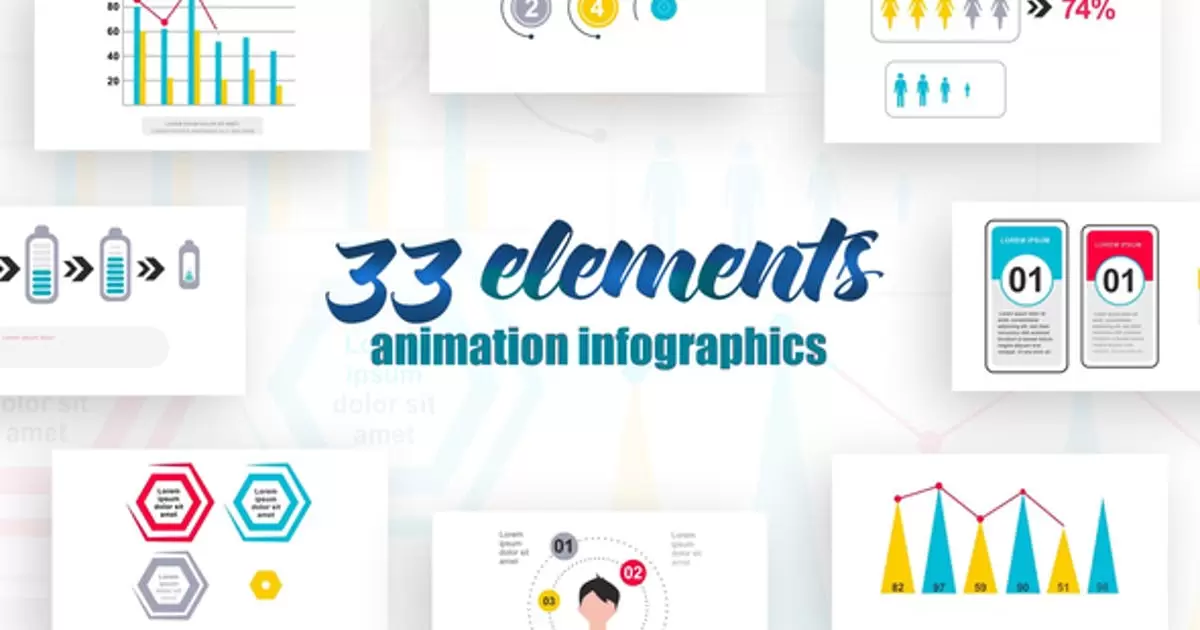 信息图表第12卷元素动画AE视频模版Infographics vol.12插图