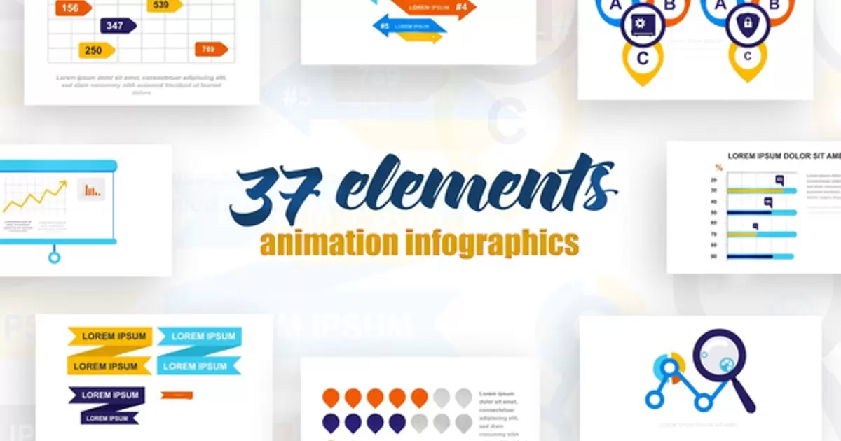 信息图表第19卷元素动画AE视频模版Infographics Vol.19插图