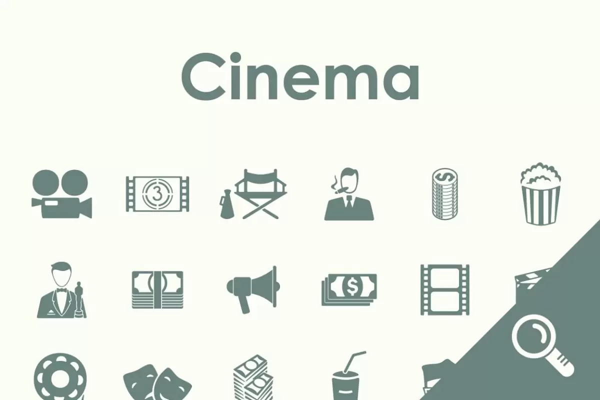 电影院图标素材 30 CINEMA simple icons免费下载