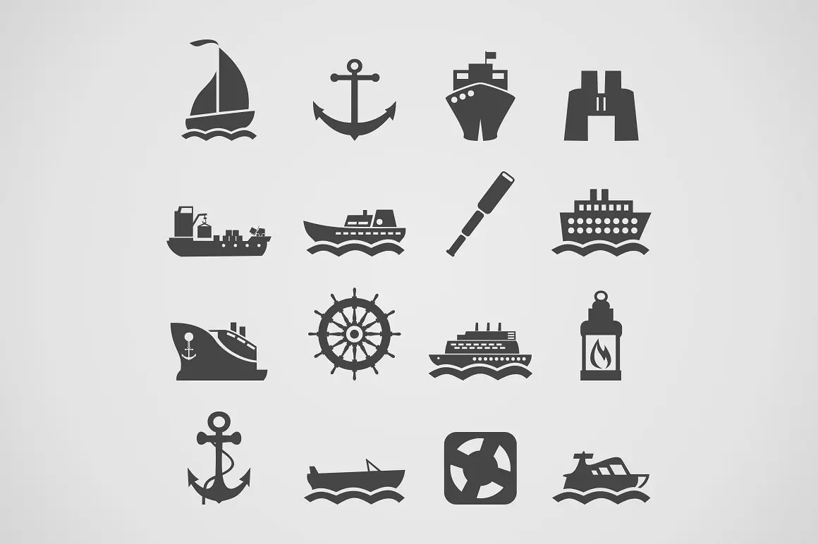 海运轮船图标素材 Ship an icon插图