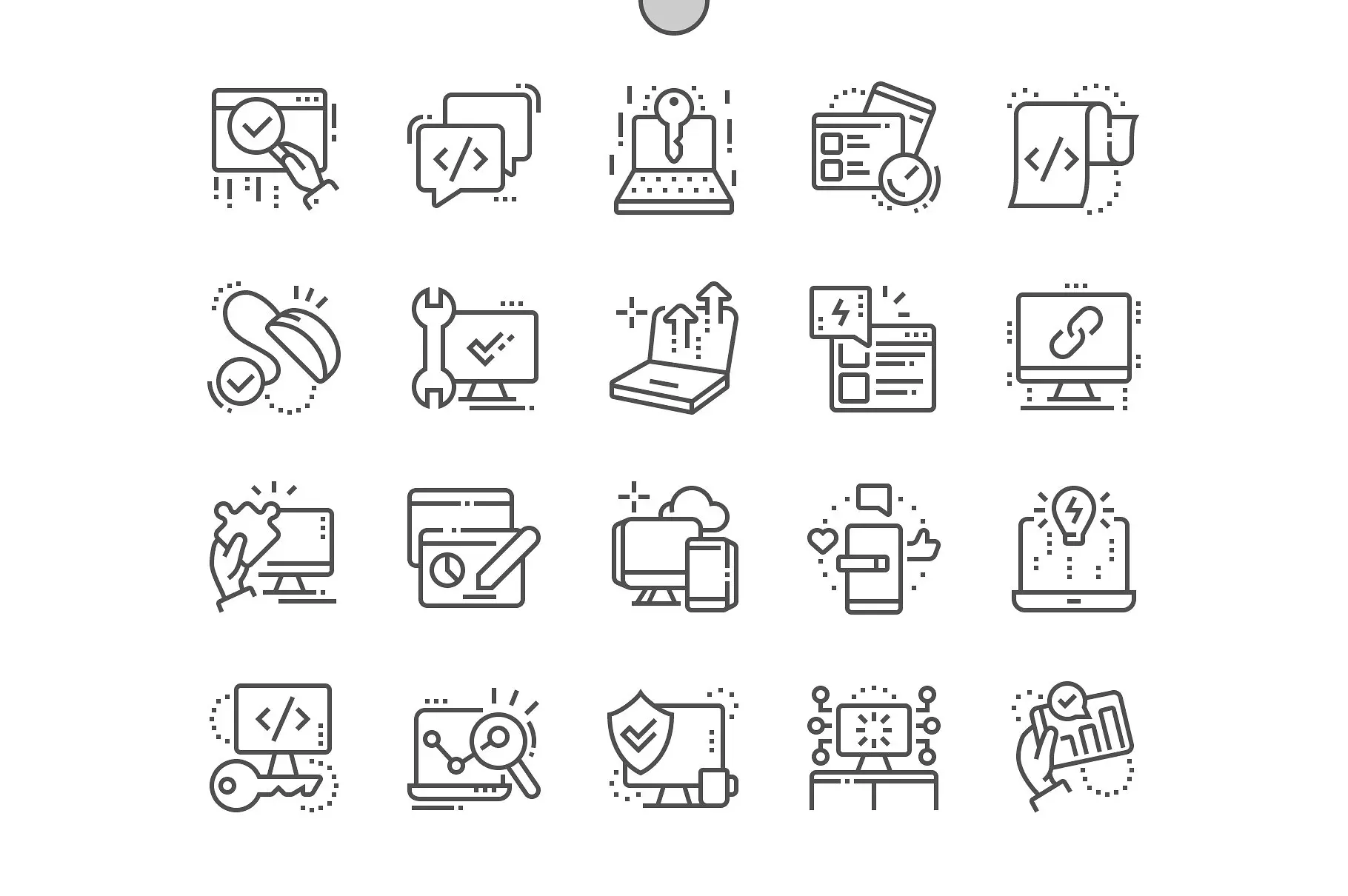 Web优化图标素材 Web optimization Line Icons插图