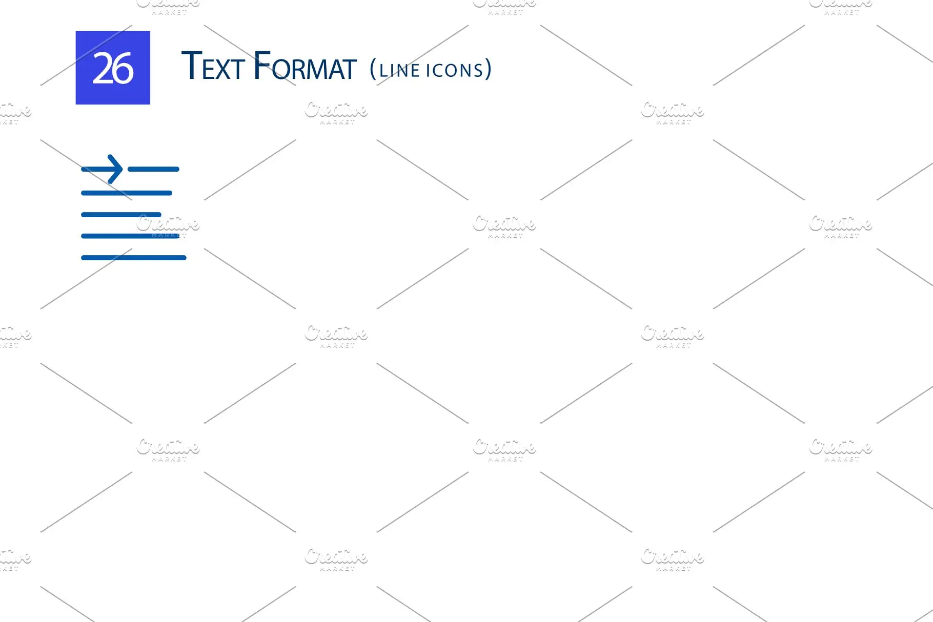 文本格式编辑器图标素材 26 Text Format Line Icons插图2