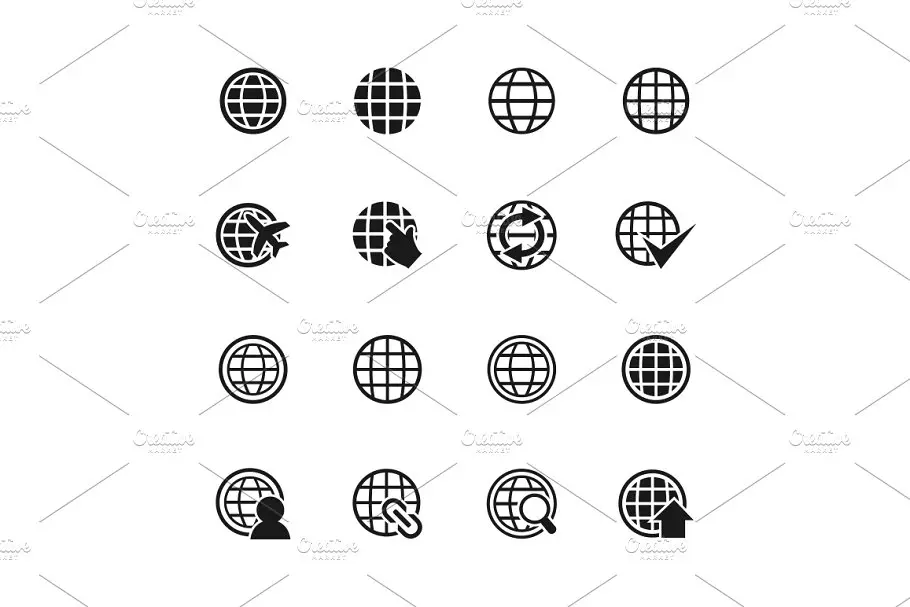 世界图标素材 World an icon2插图1