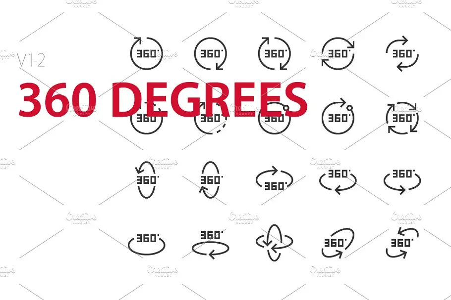 360度图标素材 40 360 degrees UI icons插图 360度图标素材 40 360 degrees UI icons插图