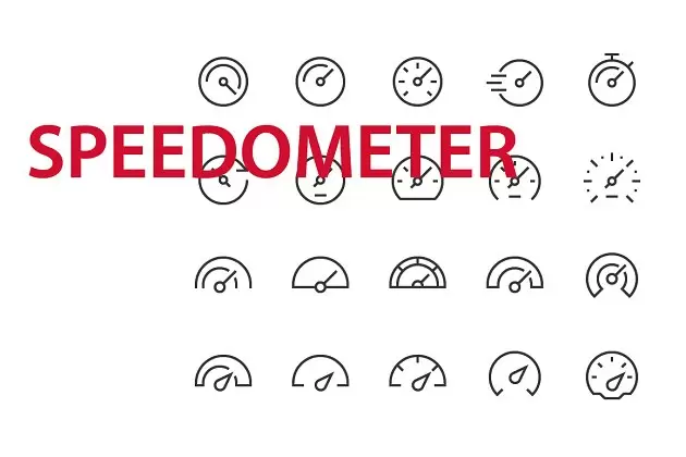 速度计矢量图标 20 Speedometer UI icons免费下载