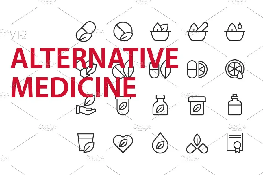 替代医学图标素材 40   Alternative medicine UI icons插图