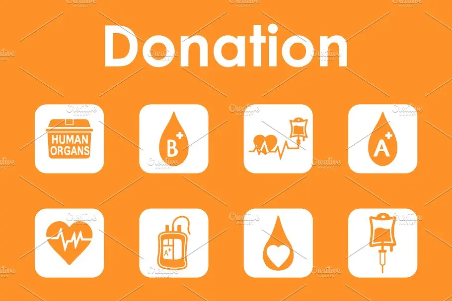 捐赠图标素材 Donation simple icons插图