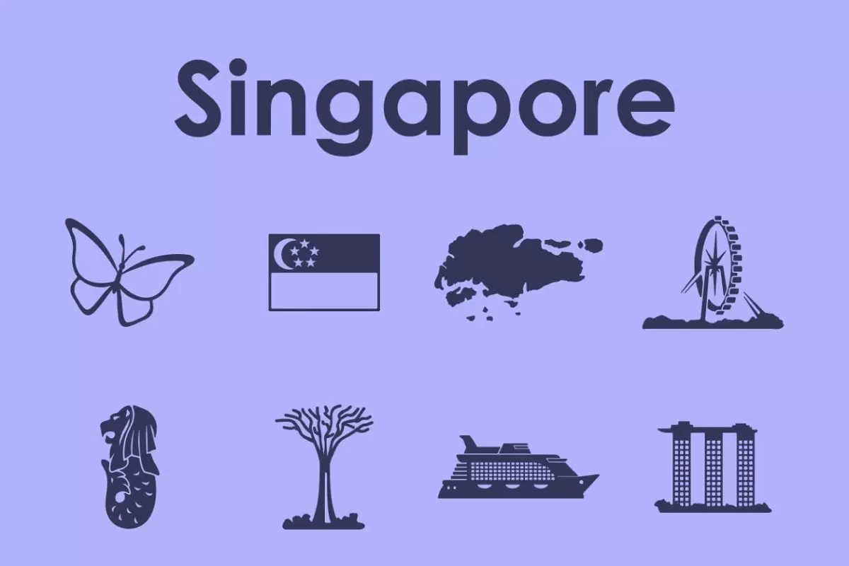 新加坡图标素材 Singapore simple icons免费下载