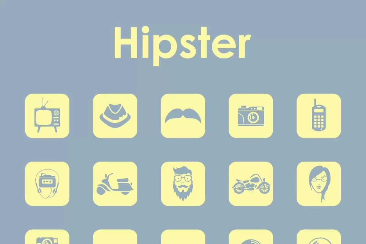 流行元素图标 hipster simple icons免费下载