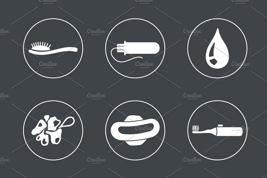 护理图标素材 hygiene simple icons插图2