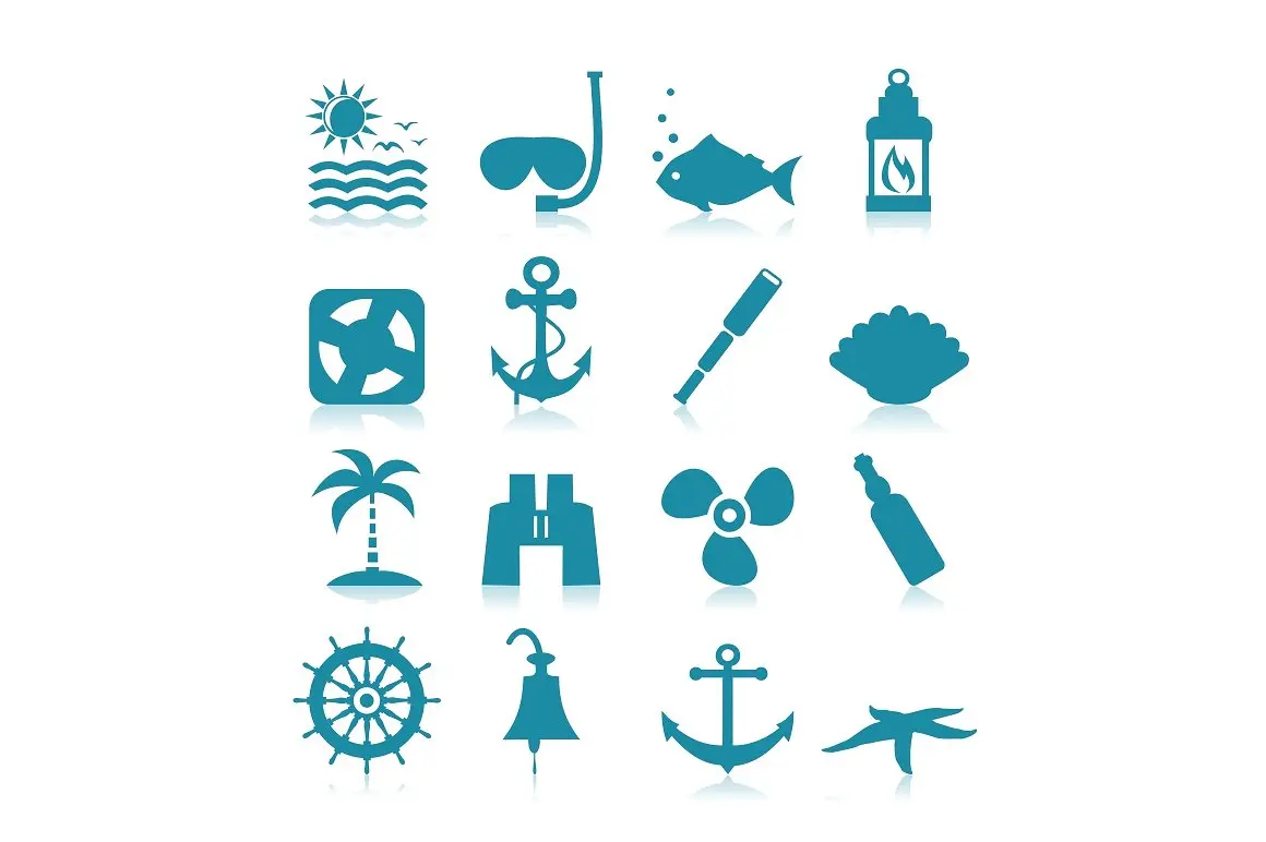 海洋矢量图标素材Sea icon插图