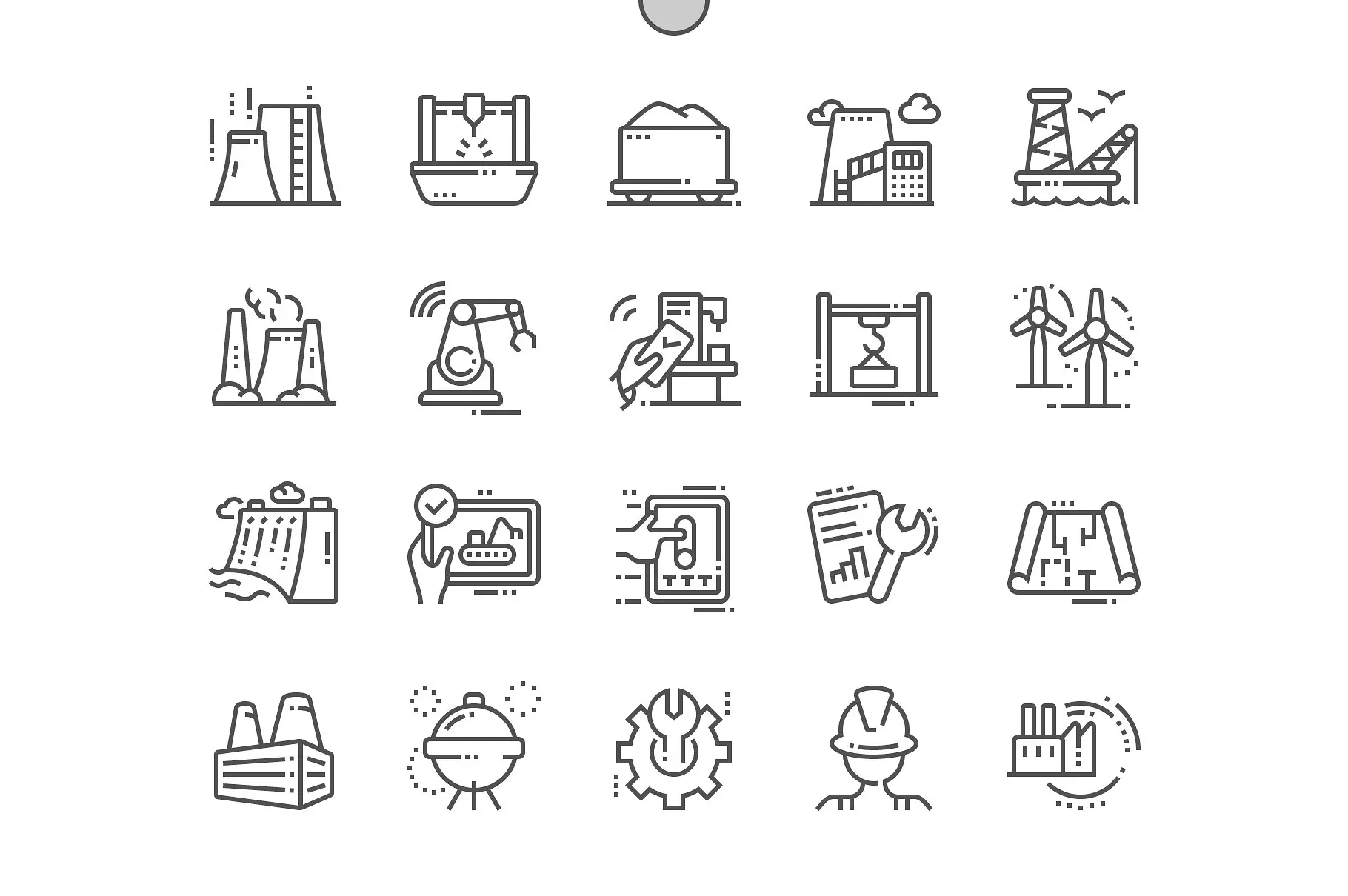 工业图标素材 Industry Line Icons插图