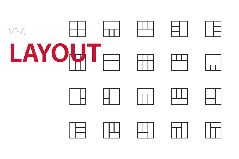 UI排版图标素材 120 Layout UI icons插图1