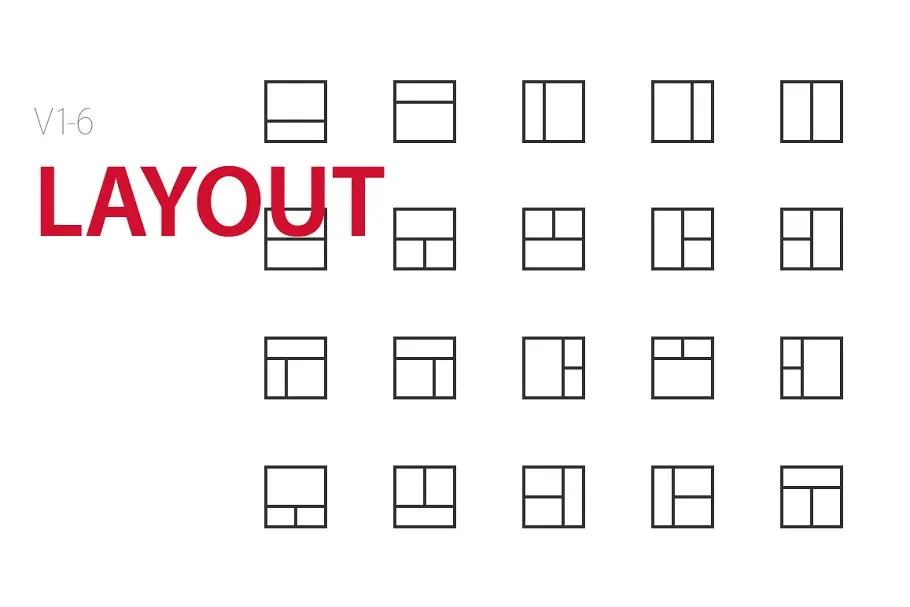 UI排版图标素材 120 Layout UI icons插图