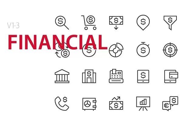 金融图标素材 60 Financial UI icons免费下载
