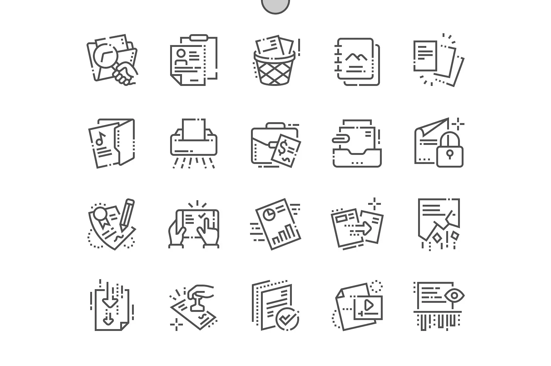 文件矢量图标素材 Documents Line Icons插图
