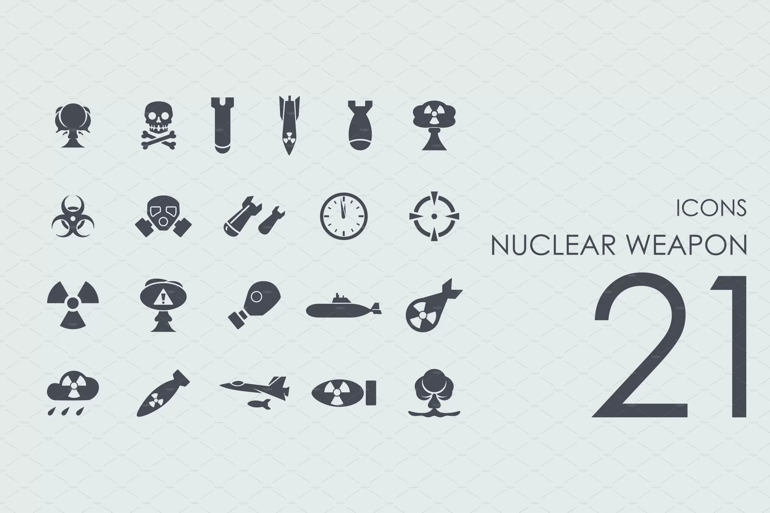 21个核武器图标素材 21 Nuclear Weapon icons插图