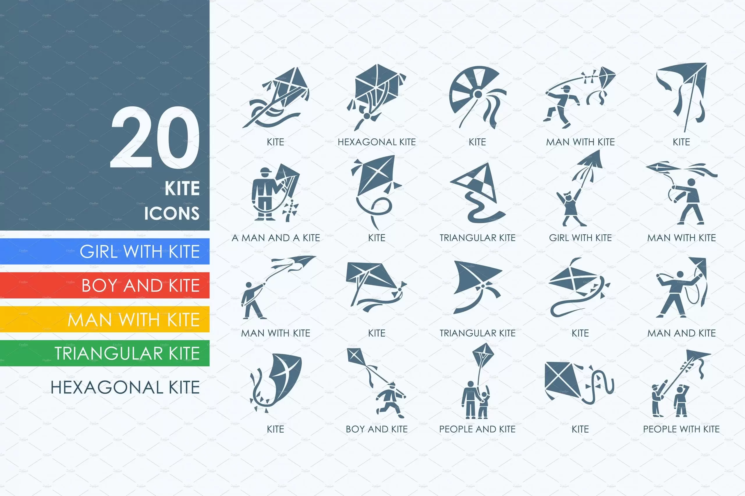 风筝图标素材 20 Kite icons插图