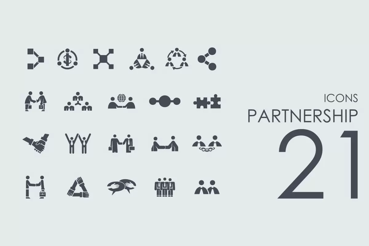 合作伙伴图标素材 21 Partnership icons免费下载