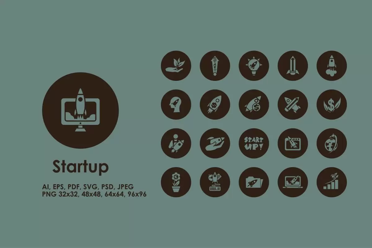 项目启动图标 Startup simple icons免费下载