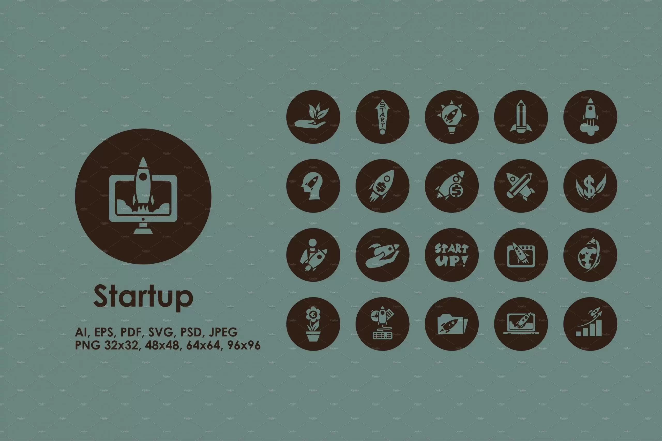 项目启动图标 Startup simple icons插图