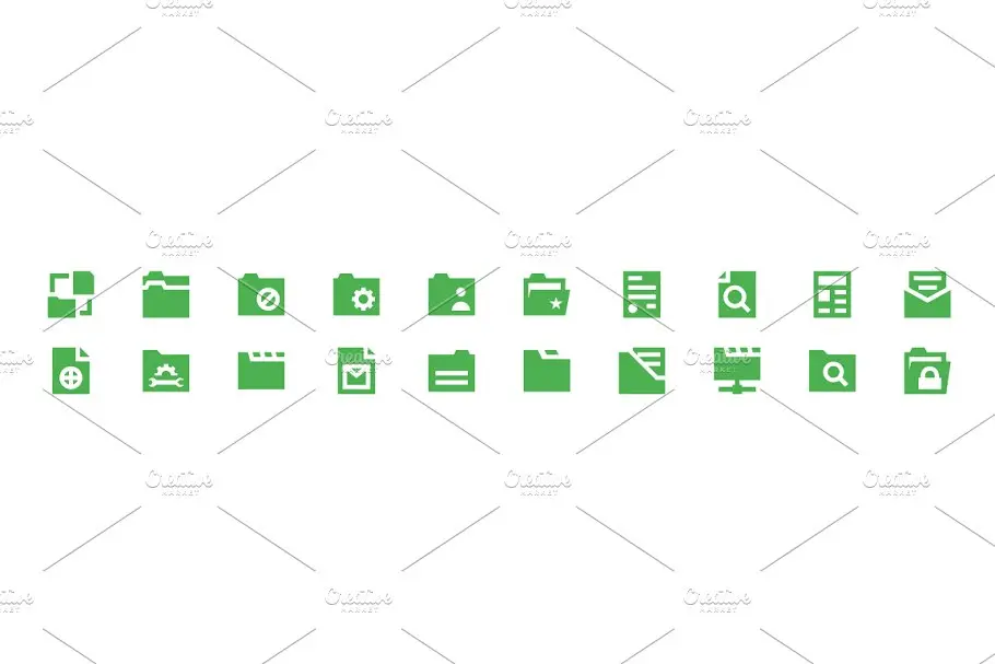50+文件和文件夹材料图标 50+ Files and Folders Material Icons插图1