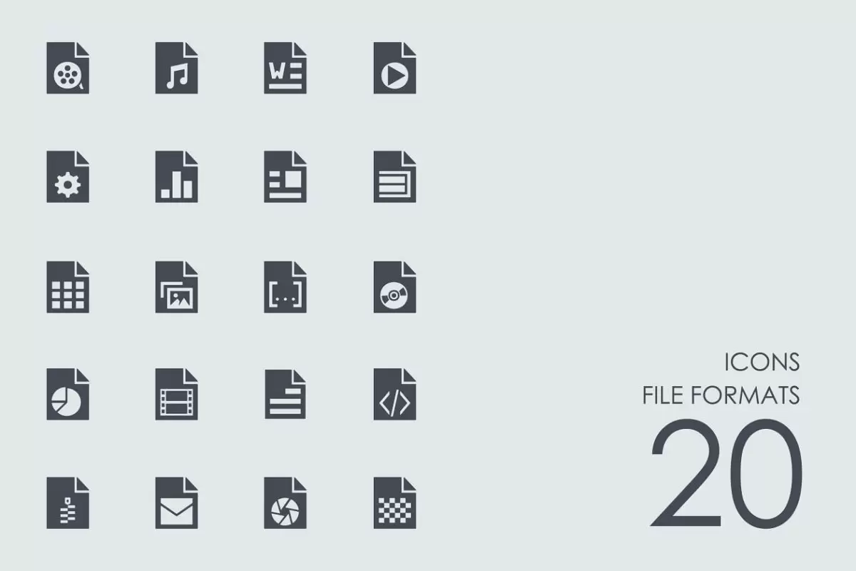 文件格式图标素材 File formats icons免费下载