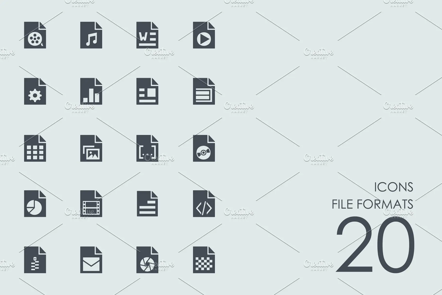文件格式图标素材 File formats icons插图