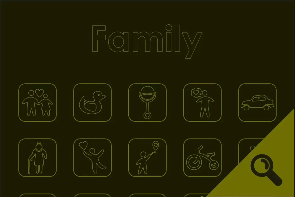 家庭图标素材 20 FAMILY simple icons免费下载