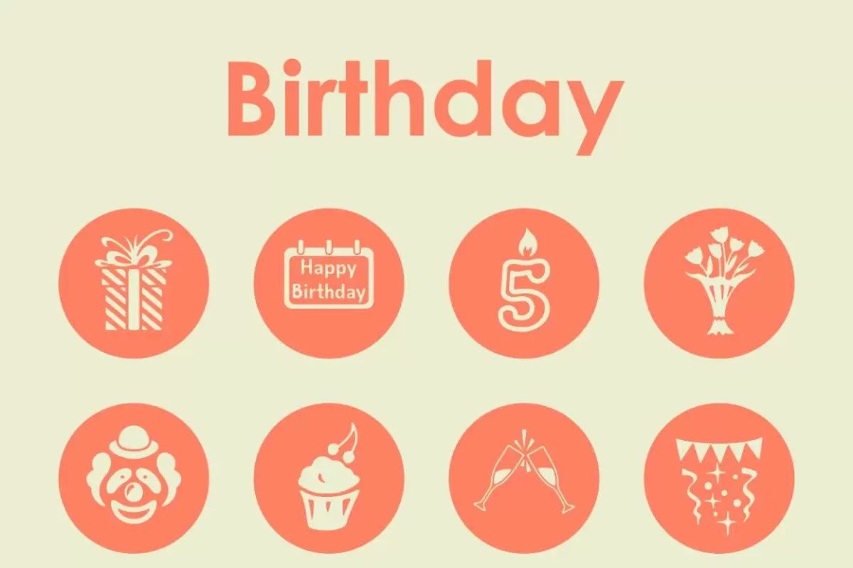 简单的生日元素图标 16 BIRTHDAY simple icons免费下载