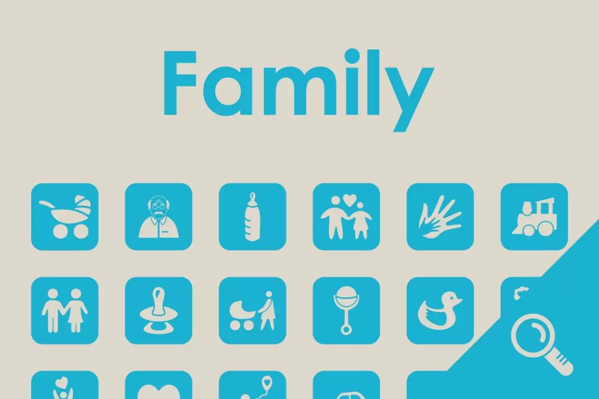 家庭图标素材 30 FAMILY simple icons免费下载