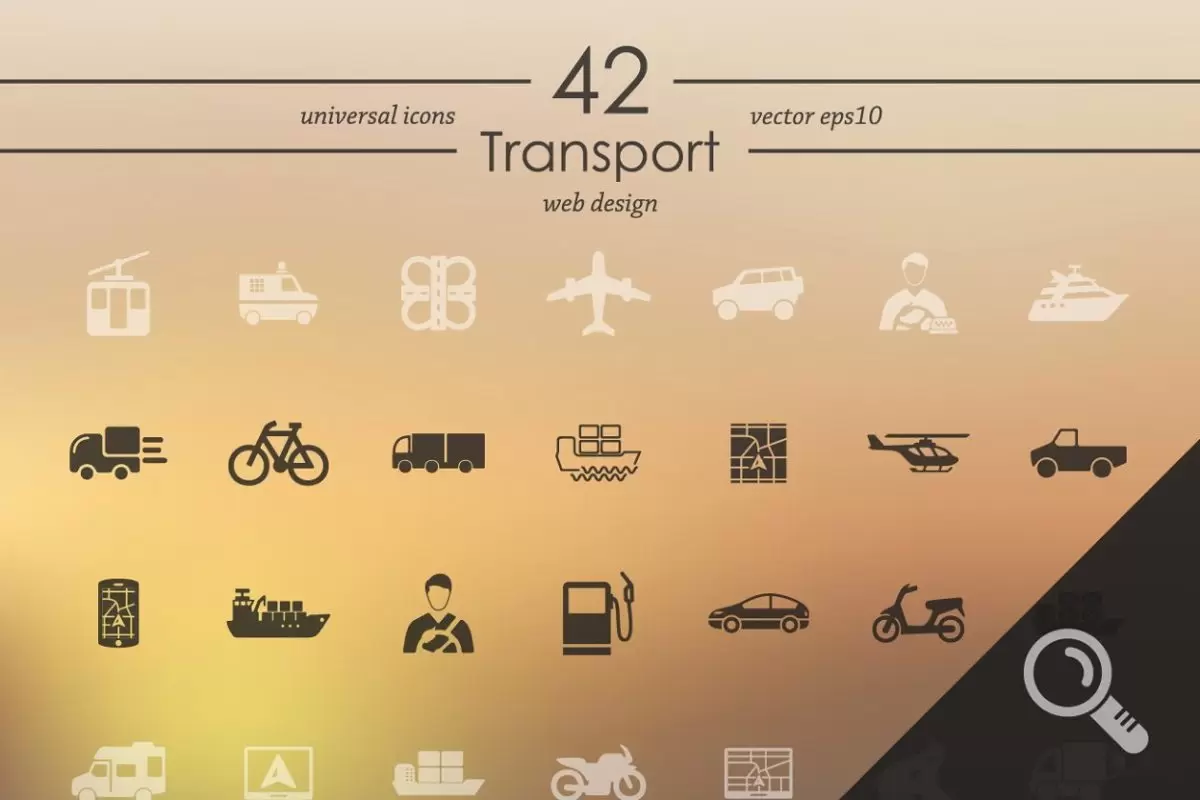 交通工具图标素材 42 TRANSPORT icons免费下载