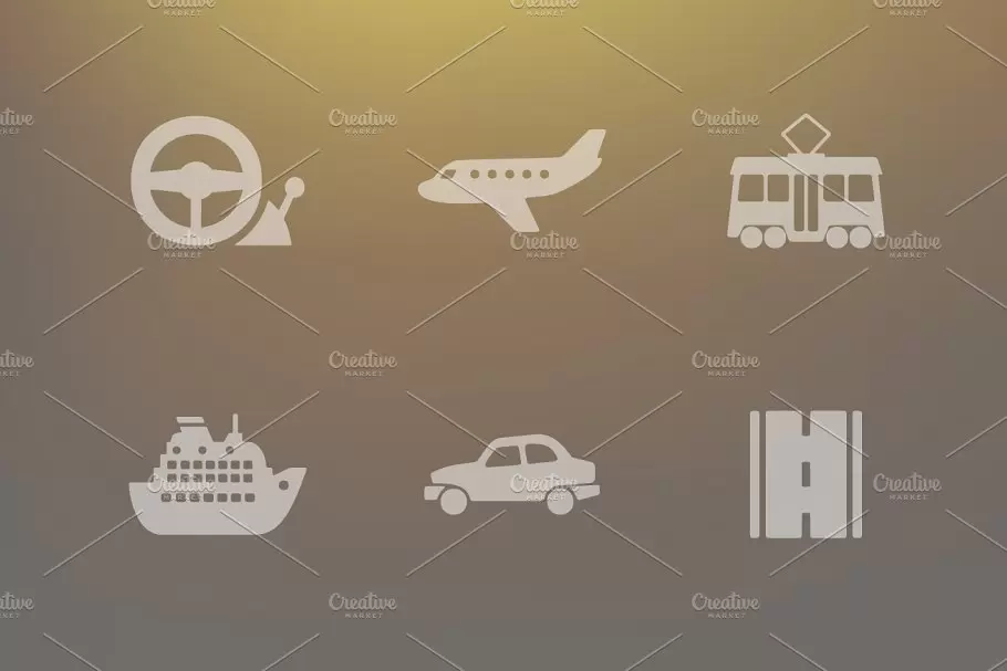 交通工具图标素材 42 TRANSPORT icons插图2