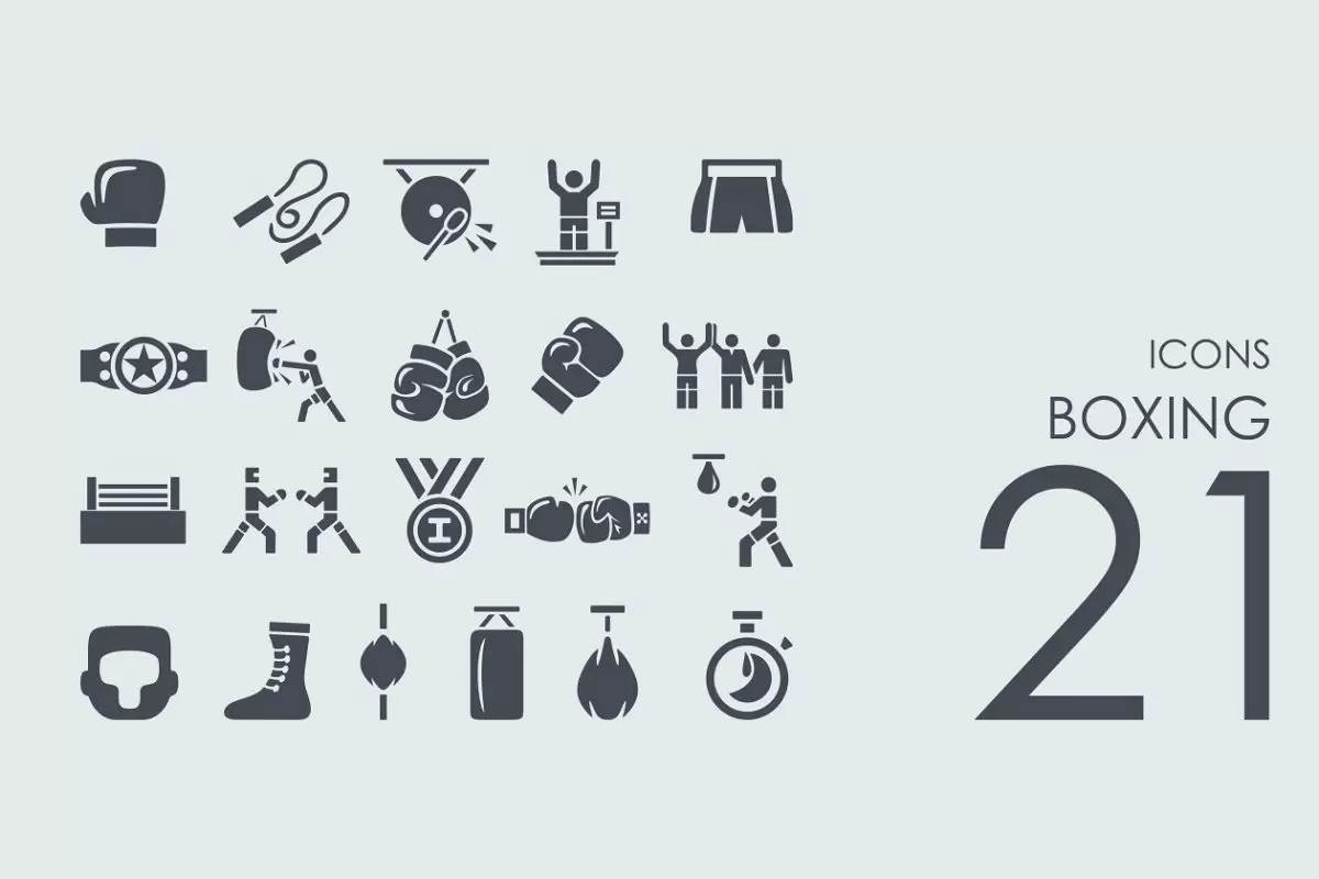 拳击图标素材 21 boxing icons免费下载