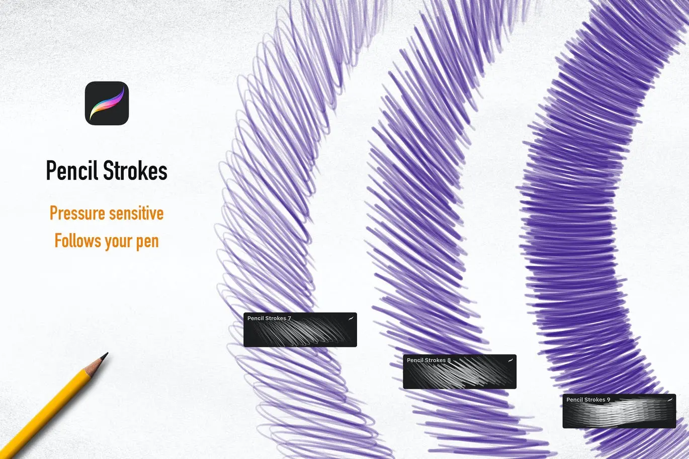 高品质的逼真质感铅笔 Procreate 画笔笔刷大集合插图6