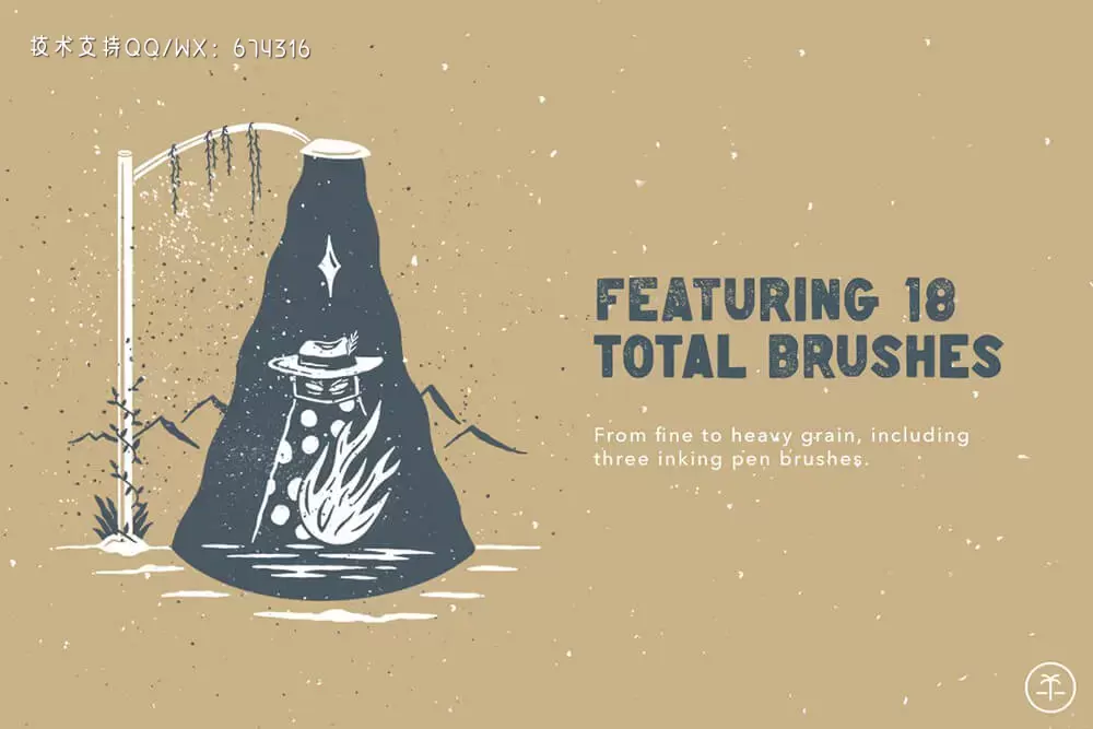 砂砾纹理Procreate笔刷 (brushset)插图