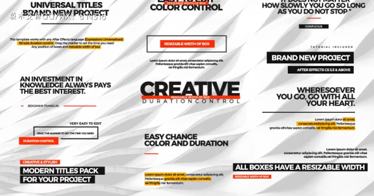 通用标题人名条动画AE视频模版Universal Titles插图 通用标题人名条动画AE视频模版Universal Titles插图