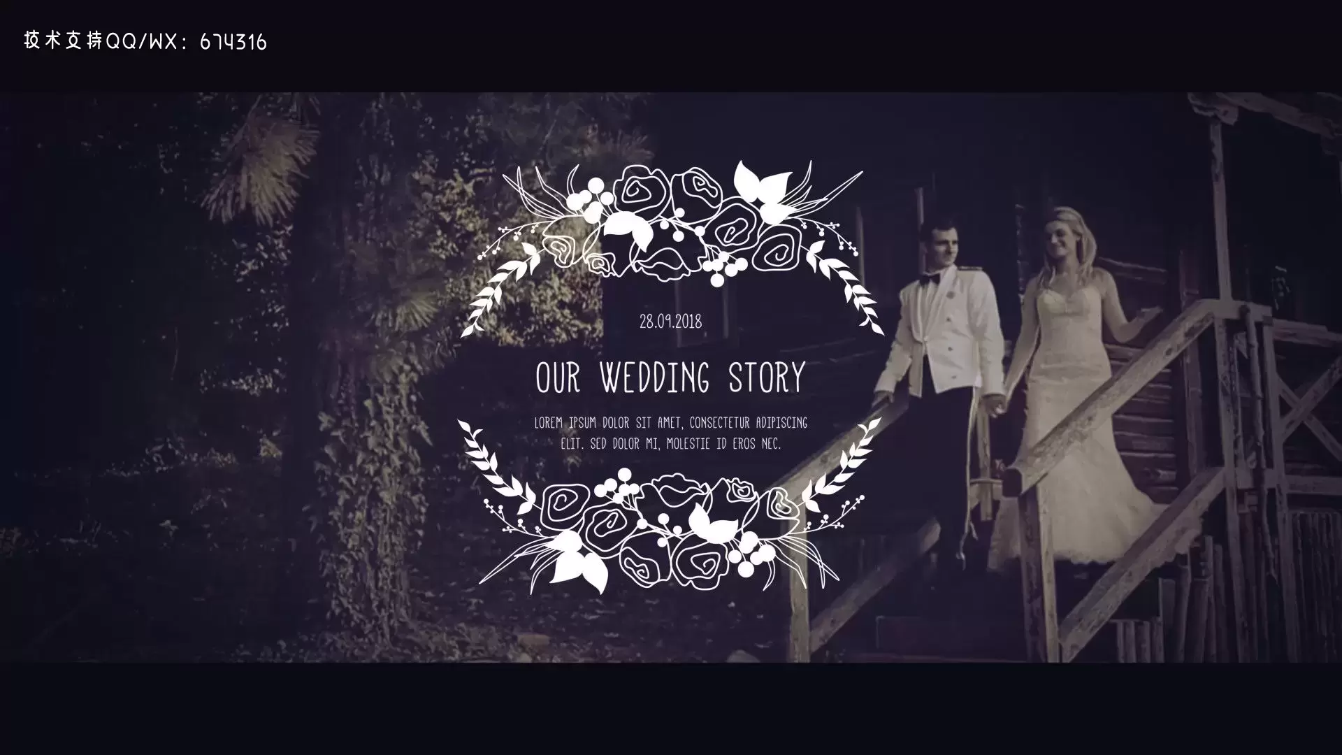 10个4k美丽的婚礼标题AE模板视频下载(含音频)插图