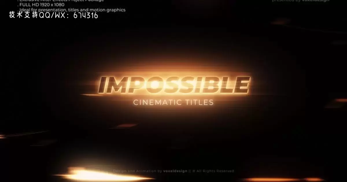 不可能的电影标题文字AE视频模版Impossible Cinematic Titles