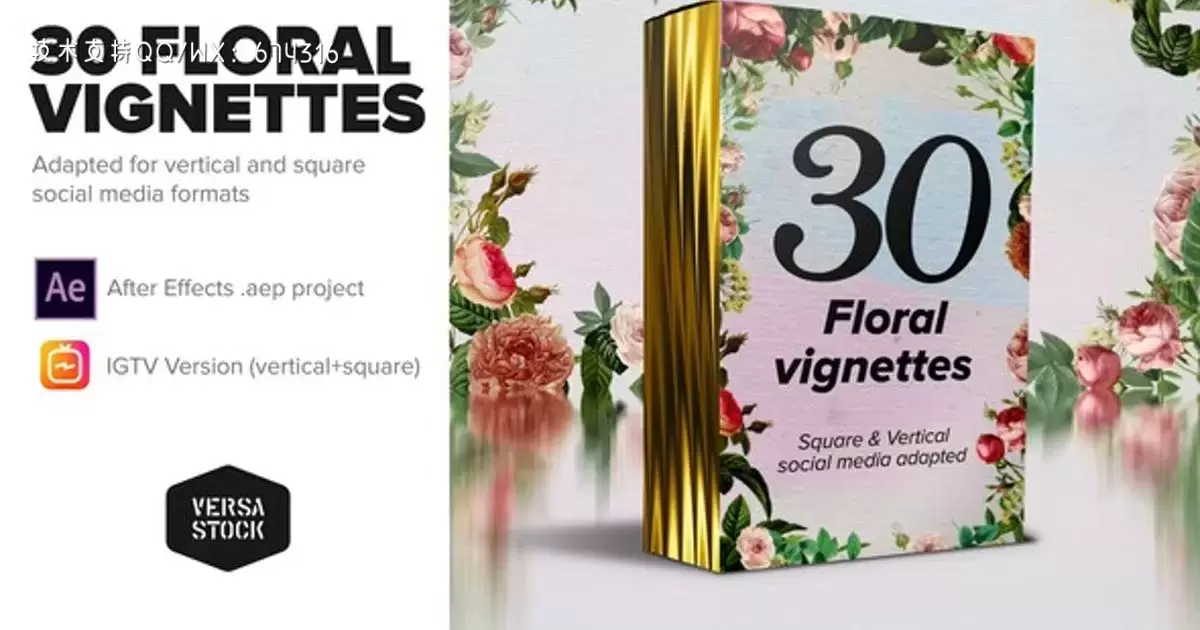 盛开的花卉小插曲文字动画AE视频模版In Full Bloom - Floral Vignettes