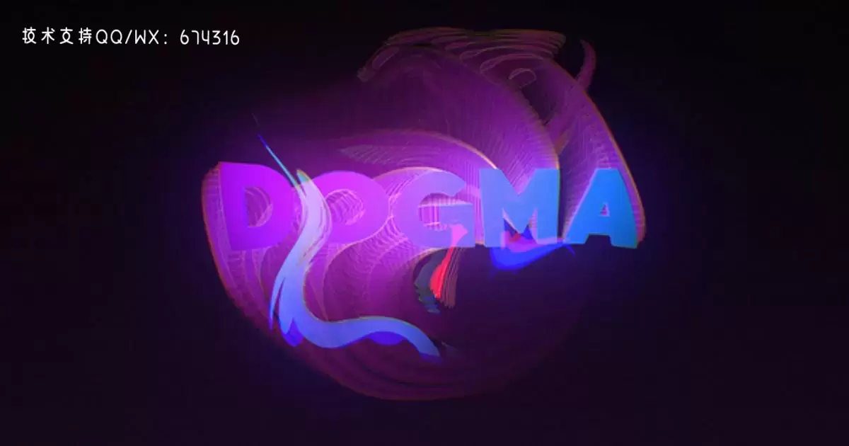 抽象艺术动画文字标题揭幕战AE视频模版Dogma Title Opener插图