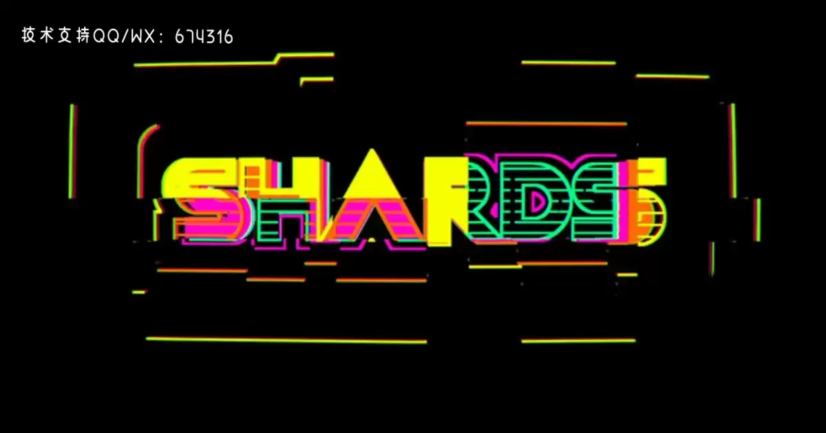 碎片标题文字特效动画AE视频模版Shards Title Opener插图