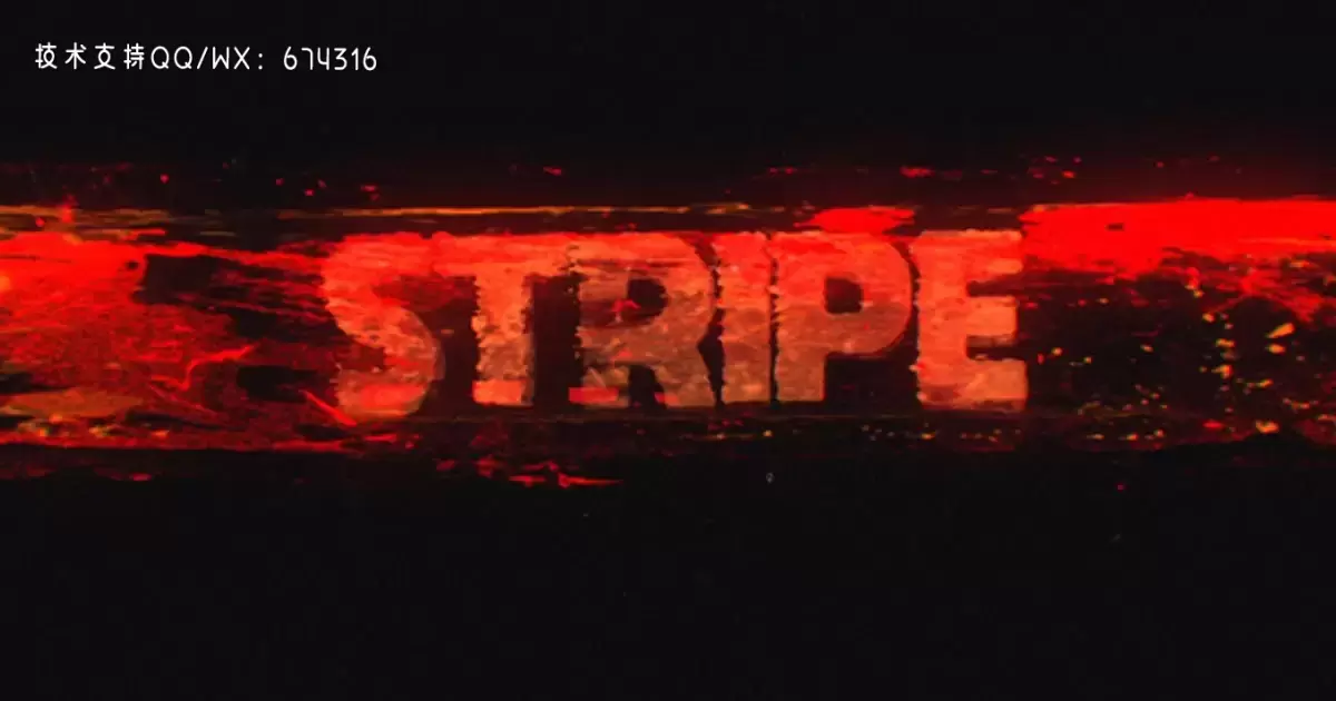 污垢条纹标题文字特效AE视频模版Grime Stripe Title Opener插图