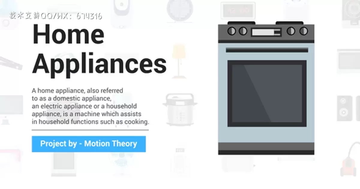 家用电器图标AE视频模版Home Appliances Icons插图
