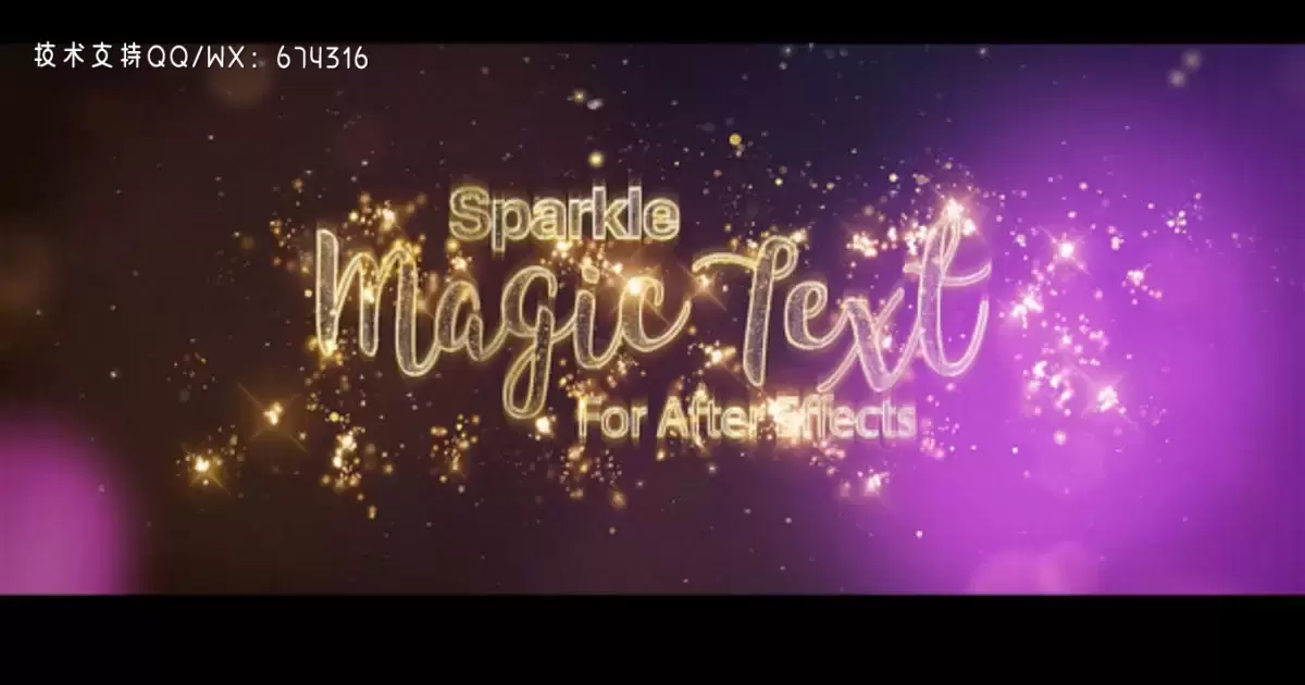 魔法魔术文本特效片头介绍AE视频模版Magic Text Intro