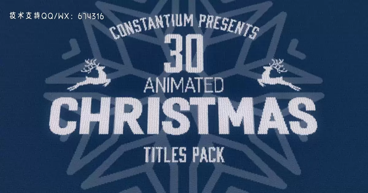 30个圣诞标题包文字动画AE视频模版30 Christmas Titles Pack